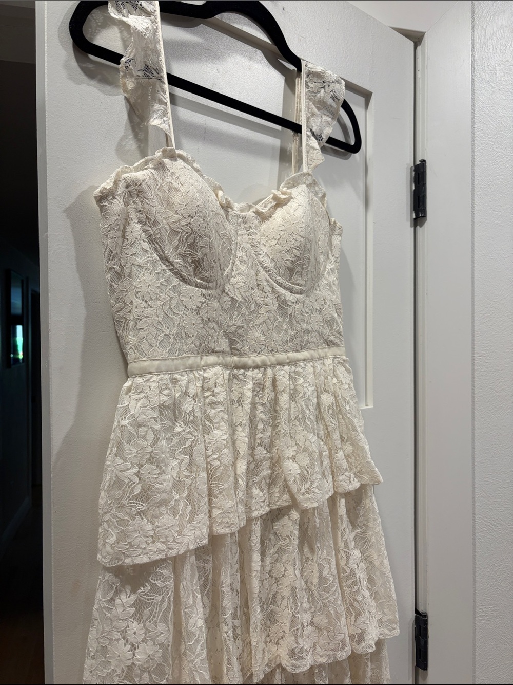 Altar'd State Umbar Embroidered Floral White Lace Dress - Picture 8 of 13